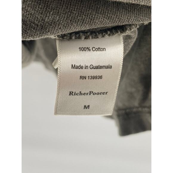 RICHER POORER Women's Gray Relaxed Long Sleeve Pullover Polo Top SZ M - Picture 9 of 11